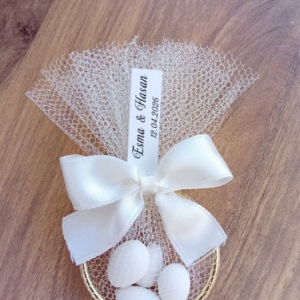 Badem Şekerli Halka Nikah Hediyeliği Magnet - 25,00 ₺ Badem Şekerli Halka Nikah Hediyeliği Magnet