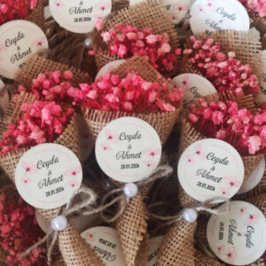 Pembe Çiçekli Magnet Dağıtmalık Hediyelik